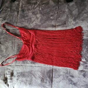 Fringe red teddy